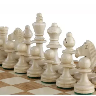 Jeu d’Echecs Rubin – Coffret Rond en Bois Fruitier Sculpté à la Main, Roi 6,8 cm