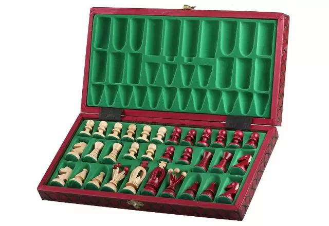 Échiquier Moyen en Bois Cerise – Jeu d’Echecs 34 x 34 cm pour Débutants et Passionnés