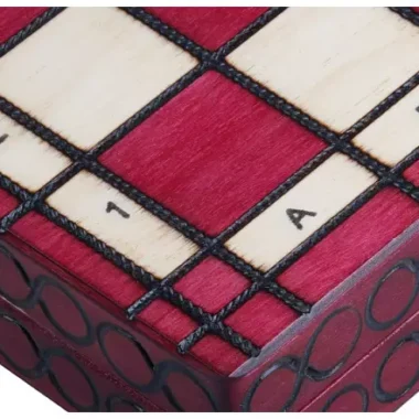 Échiquier Moyen en Bois Cerise – Jeu d’Echecs 34 x 34 cm pour Débutants et Passionnés