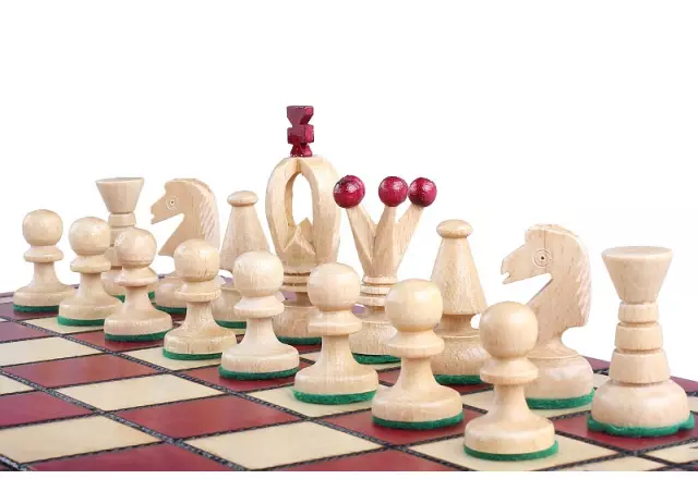 Échiquier Moyen en Bois Cerise – Jeu d’Echecs 34 x 34 cm pour Débutants et Passionnés
