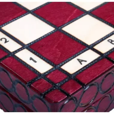 Ensemble de Jeu d’Echecs Polonais en Bois – Pièces en Bois d'Erable et Sycomore sur Echiquier en Hêtre et Bouleau