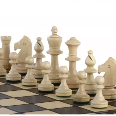 Juego de Ajedrez en Madera Negra – Tablero Plegable con Piezas Staunton