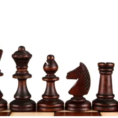 Juego de ajedrez magnético 35 x 35 cm – Tablero magnético de madera con piezas Staunton