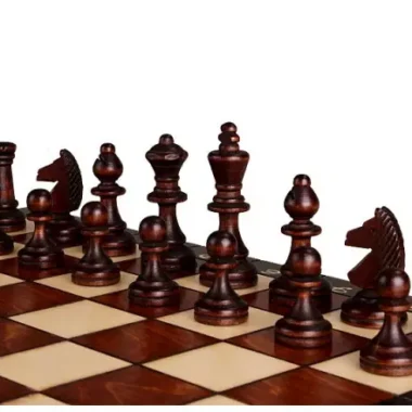 Juego de ajedrez magnético 35 x 35 cm – Tablero magnético de madera con piezas Staunton