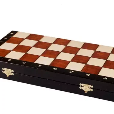 Juego de ajedrez magnético 35 x 35 cm – Tablero magnético de madera con piezas Staunton