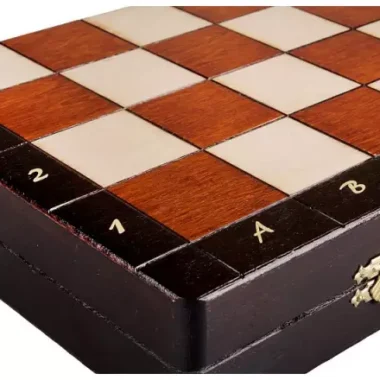 Juego de ajedrez magnético 35 x 35 cm – Tablero magnético de madera con piezas Staunton