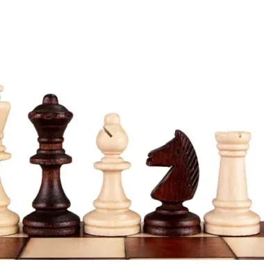 Juego de ajedrez magnético 35 x 35 cm – Tablero magnético de madera con piezas Staunton