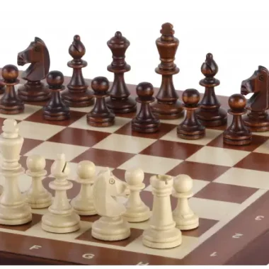 Juego de Ajedrez Magnético Gran Formato 35x35 cm – Taraceado y Plegable con Piezas Magnéticas