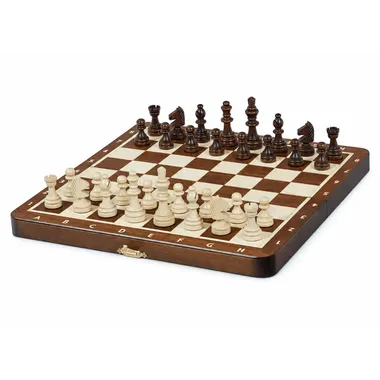 Juego de Ajedrez Magnético de Viaje 28x28 cm – Marquetado y Plegable con Piezas Imantadas