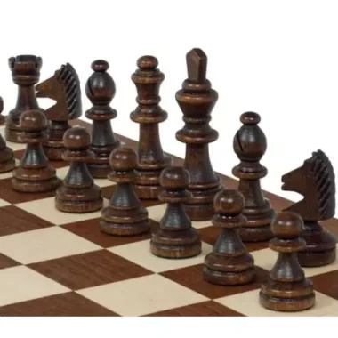 Juego de Ajedrez Magnético de Viaje 28x28 cm – Marquetado y Plegable con Piezas Imantadas