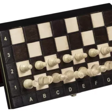 Juego de Ajedrez Magnético de Viaje de Madera 27 x 27 cm