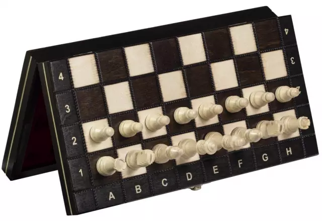 Juego de Ajedrez Magnético de Viaje de Madera 27 x 27 cm
