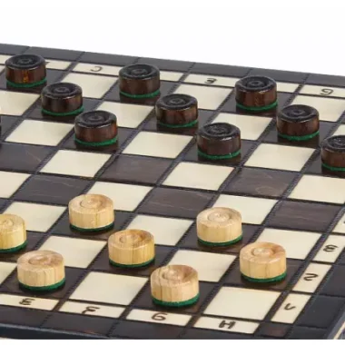 Set de Ajedrez y Damas de Madera de Cerezo – Juego Tradicional 2 en 1 con Piezas Staunton