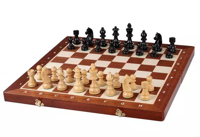 Set d’Echecs Timeless German Knight n°6 – Pièces en Bois et Echiquier de Compétition