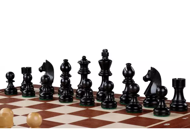 Set d’Echecs Timeless German Knight n°6 – Pièces en Bois et Echiquier de Compétition