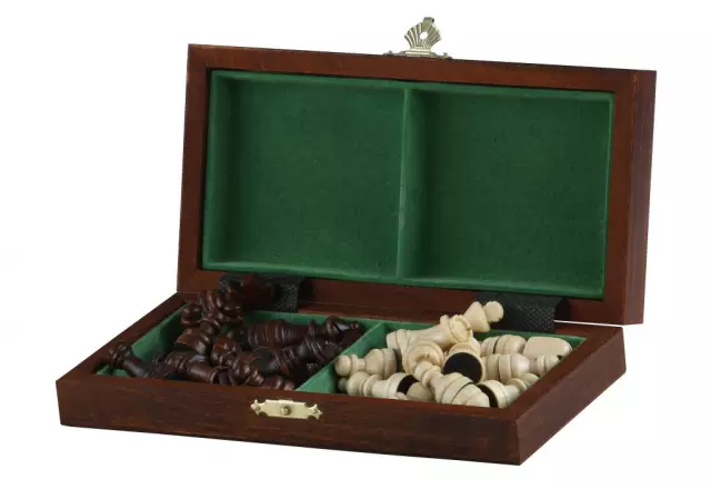 Jeu d'Echecs Magnétique Mini en Bois – Compact et Pratique pour Voyager