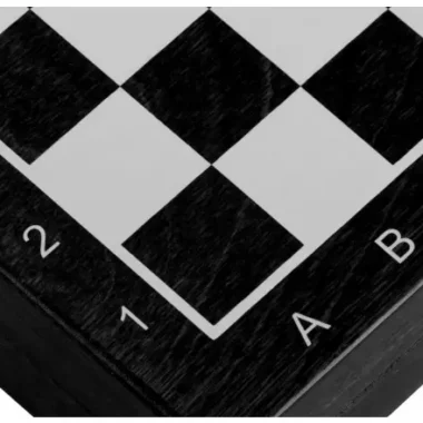 Jeu d’Echecs Mini en Bois Noir – Portable, Magnétique et Pratique