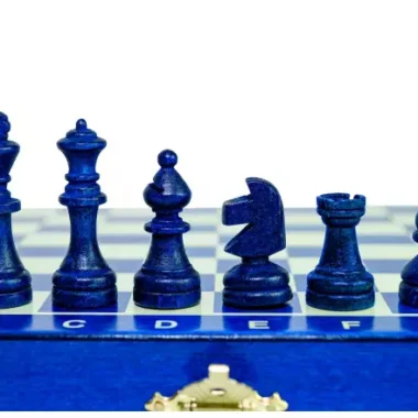 Petit Jeu d’Echecs Pliant 20 x 20 cm et Pièces Staunton avec Rangement