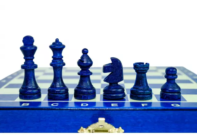 Jeu d’Echecs Magnétique Mini en Bois – Bleu, Compact, Portable et Idéal pour Voyager