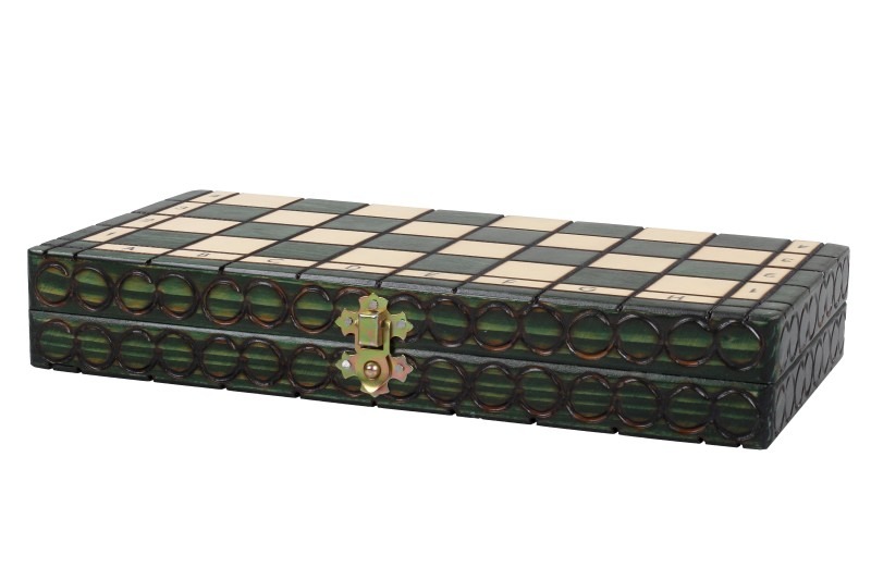 Ensemble d’Echecs en Bois Pliable – Petit Format 28,5 cm avec Pièces en Bois d'Erable et Sycomore