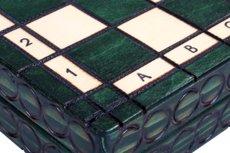 Ensemble d’Echecs en Bois Pliable – Petit Format 28,5 cm avec Pièces en Bois d'Erable et Sycomore