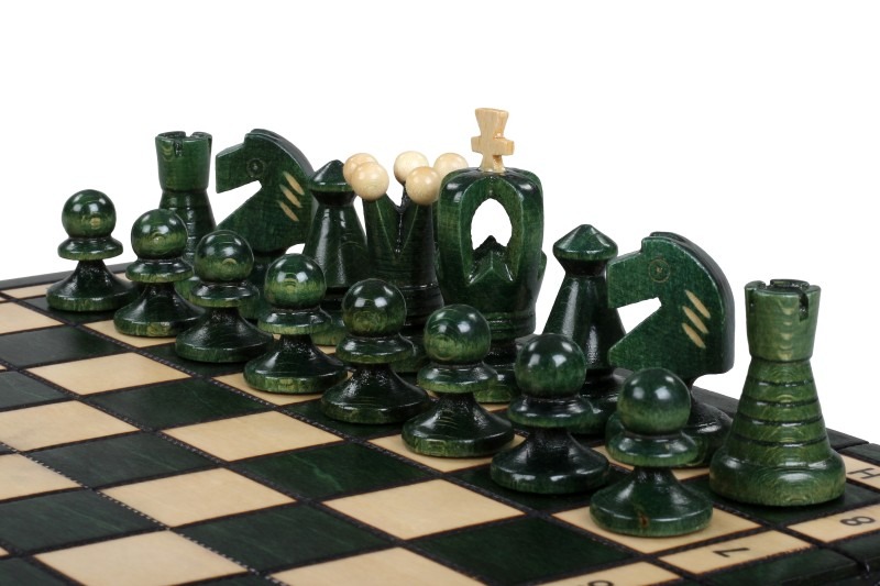 Ensemble d’Echecs en Bois Pliable – Petit Format 28,5 cm avec Pièces en Bois d'Erable et Sycomore