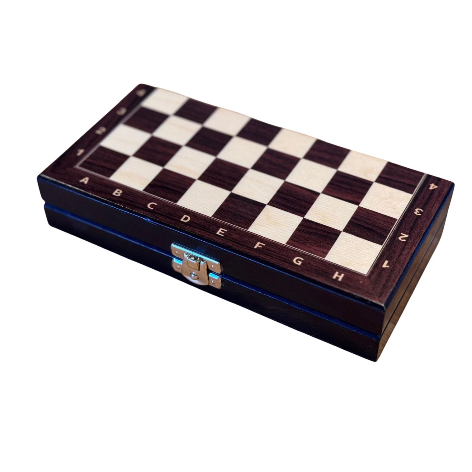 Mini Juego de Ajedrez Compacto de Madera Plegable 20 x 20 cm - Imagen 4