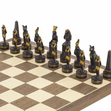 Ensemble d’échecs Égypte Ancienne – Peint à la main par Italfama