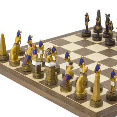Ensemble d’échecs Égypte Ancienne – Peint à la main par Italfama