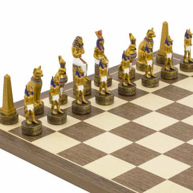 Ensemble d’échecs Égypte Ancienne – Peint à la main par Italfama