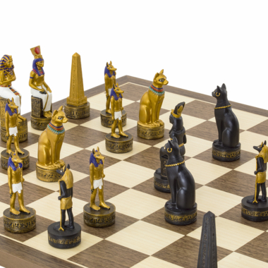 Ensemble d’échecs Égypte Ancienne – Peint à la main par Italfama