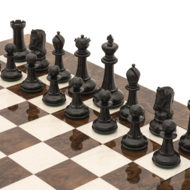 Ensemble d’Échecs de Luxe Grand Monarch en Ébène et Noyer