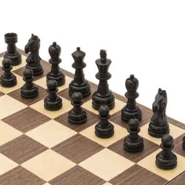 Ensemble d’échecs Emerald avec échiquier pliant