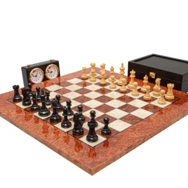 Jeu d’échecs de luxe Highgrove en ébène et loupe de bruyère