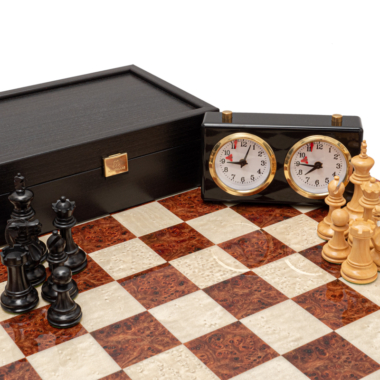 Jeu d’échecs de luxe Highgrove en ébène et loupe de bruyère