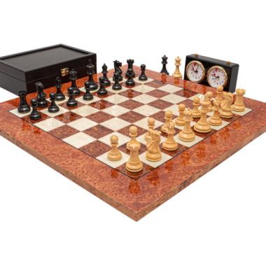 Jeu d’échecs de luxe Highgrove en ébène et loupe de bruyère