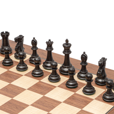 Ensemble d’échecs Warwick Grand Noir et Noyer