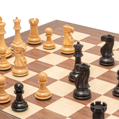Ensemble d’échecs Warwick Grand Noir et Noyer