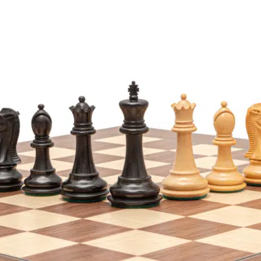 Ensemble d’échecs Warwick Grand Noir et Noyer