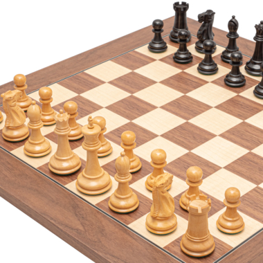 Ensemble d’échecs Warwick Grand Noir et Noyer