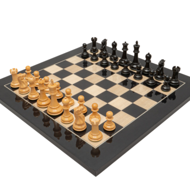 Jeu d’échecs de luxe Staunton 1972 en ébène – Reproduction artisanale