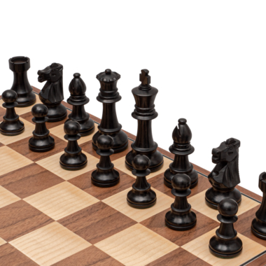 Ensemble d’échecs pliant Conquest en Noyer et Noir