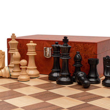 Ensemble d’échecs pliant Conquest en Noyer et Noir