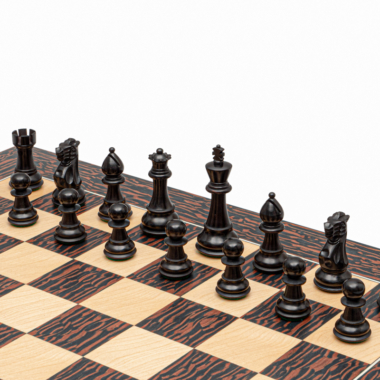 Ensemble d’Échecs Classic Staunton Tiger en Ébène et Noir