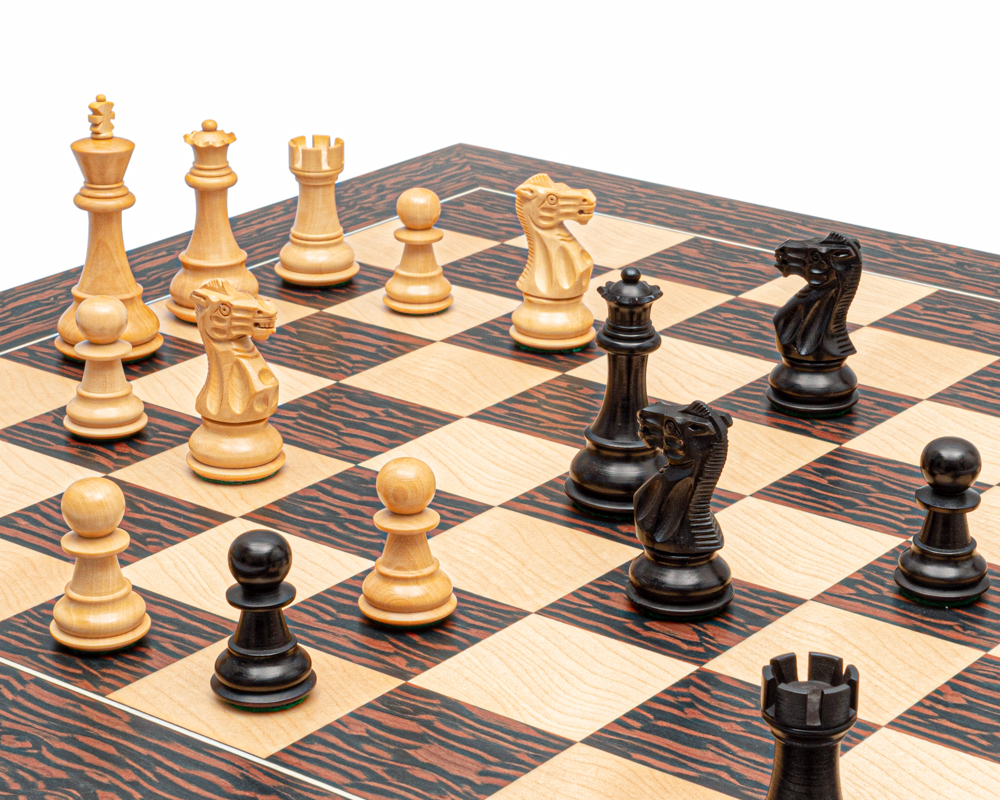Ensemble d’Échecs Classic Staunton Tiger en Ébène et Noir