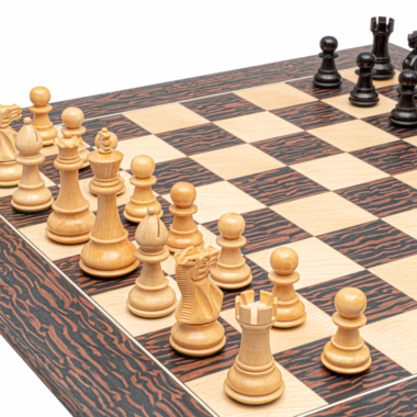 Ensemble d’Échecs Classic Staunton Tiger en Ébène et Noir