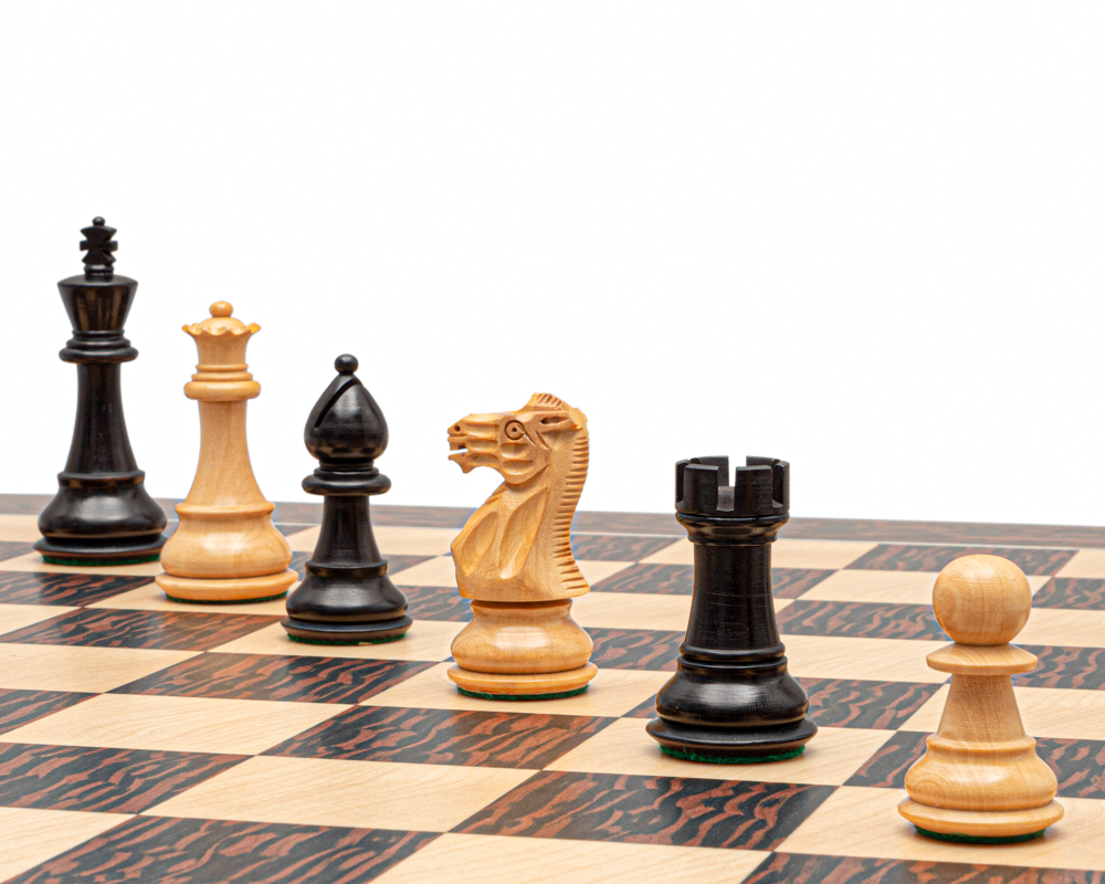 Ensemble d’Échecs Classic Staunton Tiger en Ébène et Noir