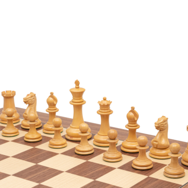 Jeu d’échecs de luxe Staunton 1851 en ébène et noyer – Reproduction