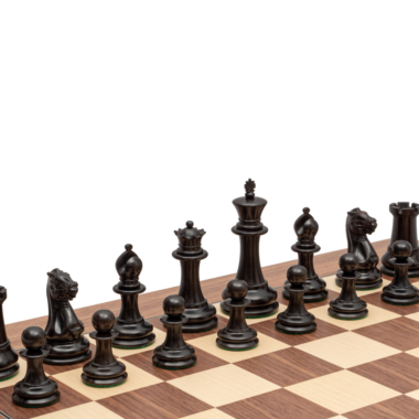 Jeu d’échecs de luxe Staunton 1851 en ébène et noyer – Reproduction