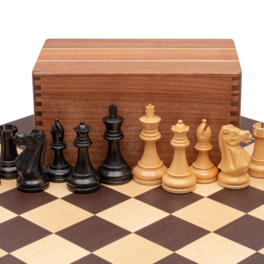Ensemble d’échecs Staunton Compétition Noir et Wengé avec Coffret